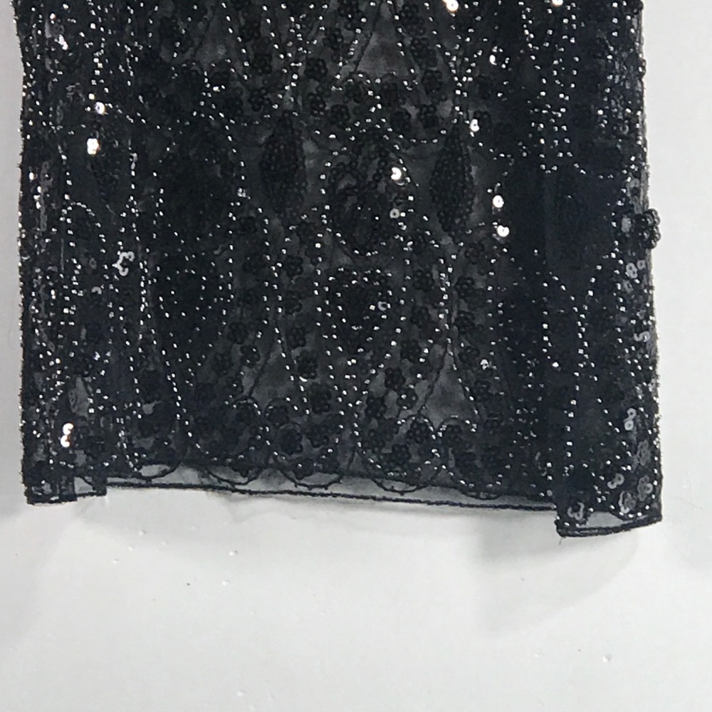 Baynoyia Semi See Through Sparkly Tank Top, Women's Size S - Black - Picture 6 of 6